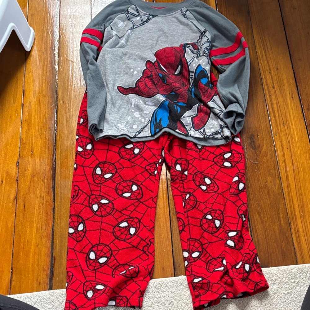 Marvel Spider-Man Gray and Red Kids Pajamas